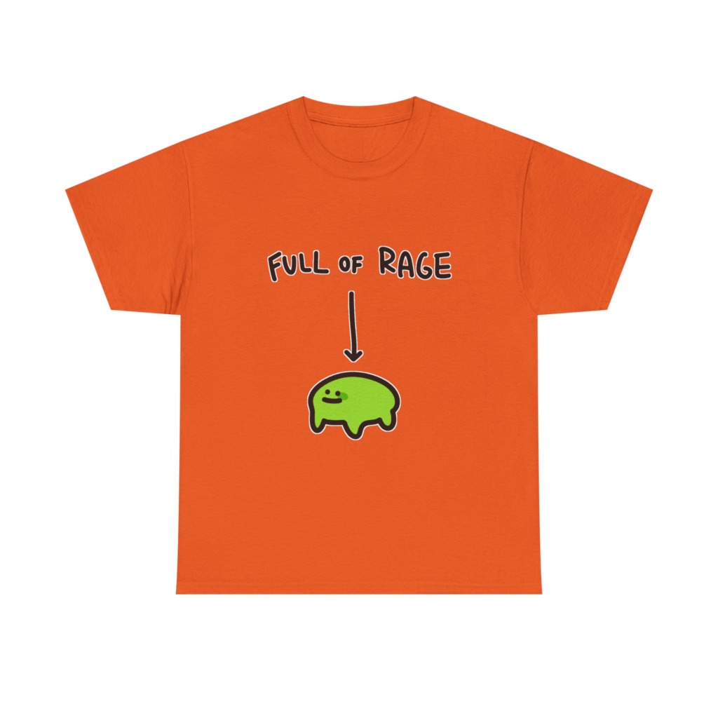 White Full Of Rage Happy Blob T-Shirt