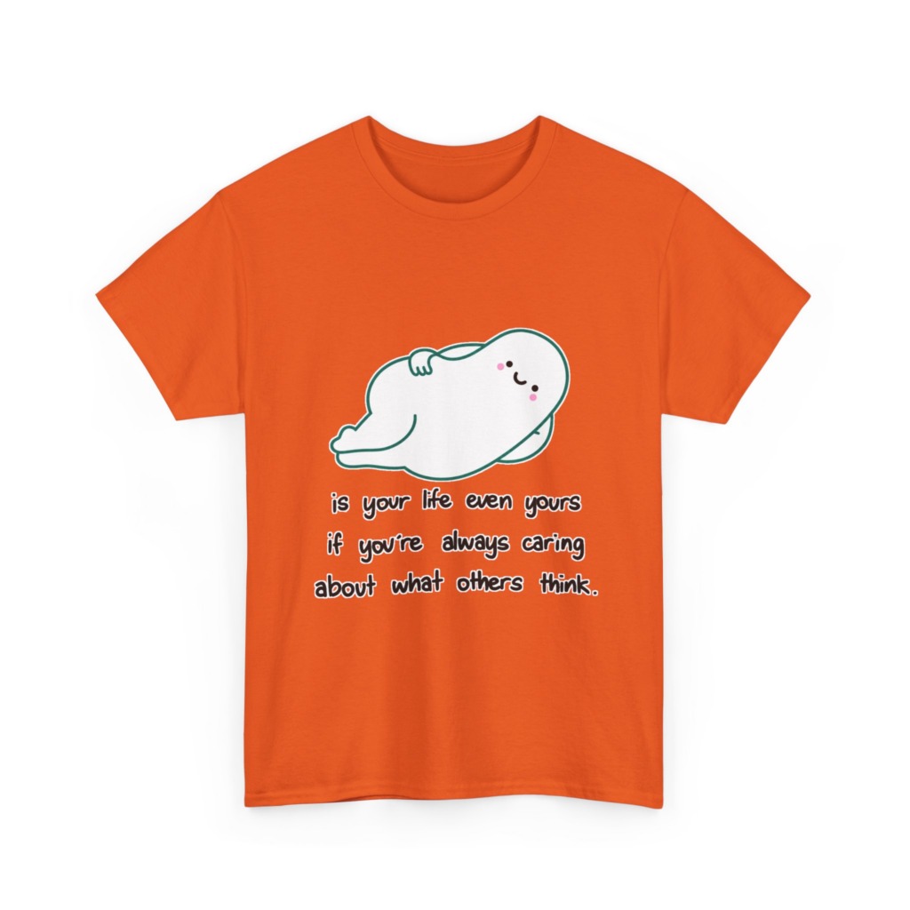 White 'Life Is Yours' Blob Graphic T-Shirt
