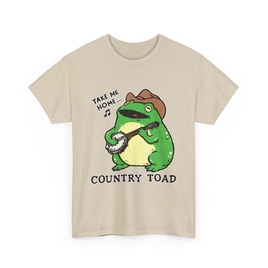 Country Toad Banjo Frog Graphic T-Shirt