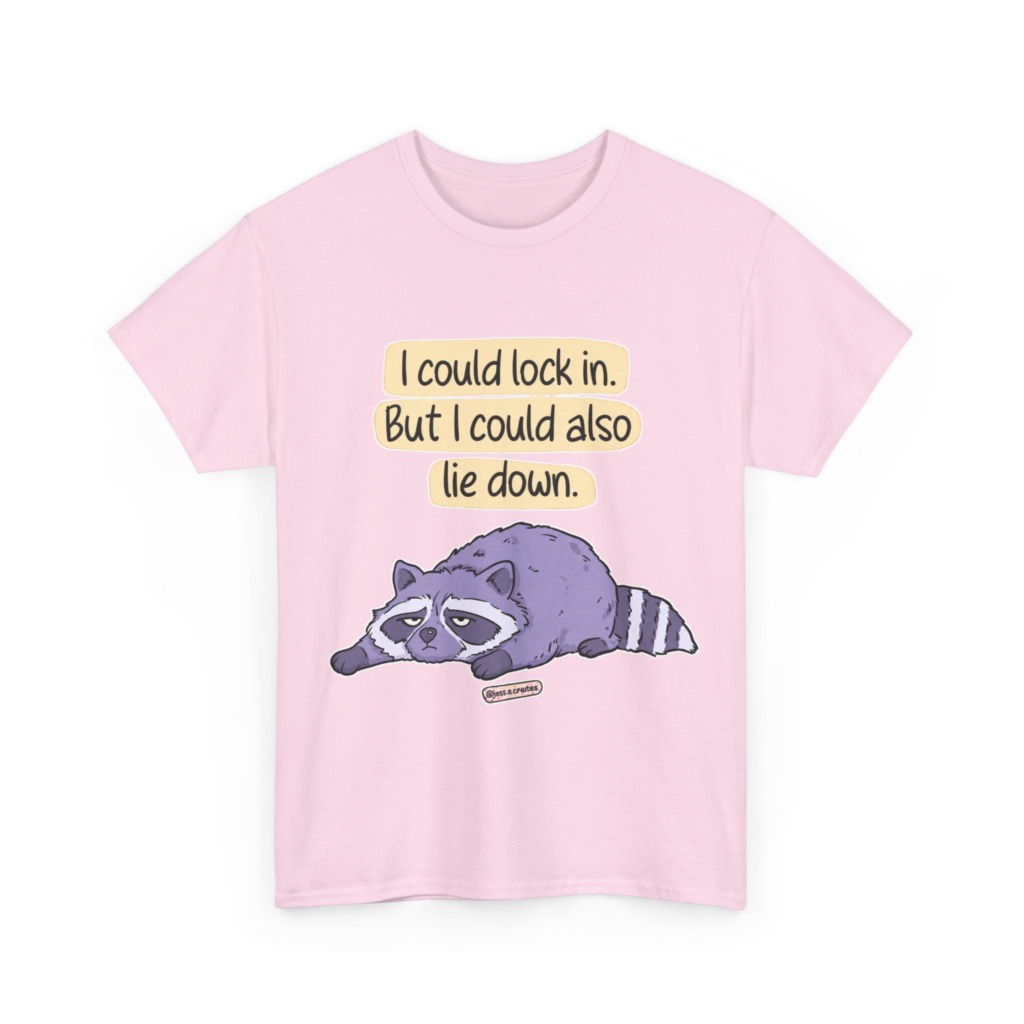 Raccoon "I Could Lie Down" Graphic Tee