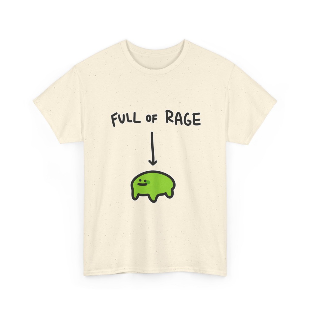 White Full Of Rage Happy Blob T-Shirt