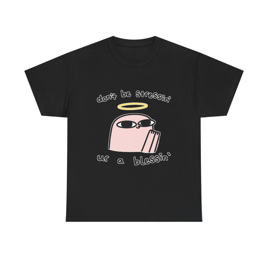White Halo Blob 'Don't Be Stressin'' Graphic Tee