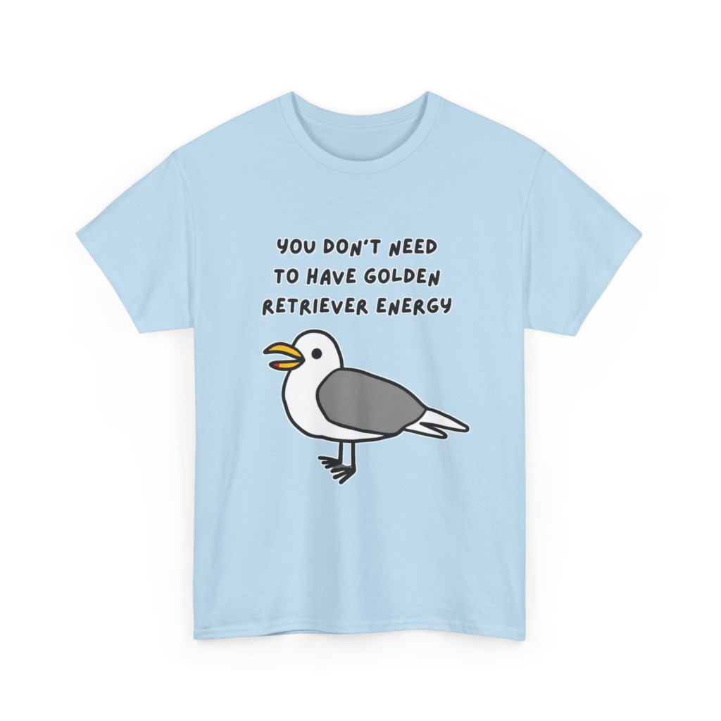 Seagull 'Golden Retriever Energy' Graphic T-Shirt