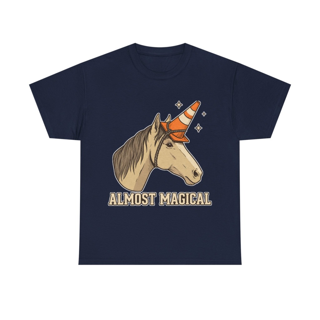T-Shirt: Almost Magical Traffic Cone Unicorn