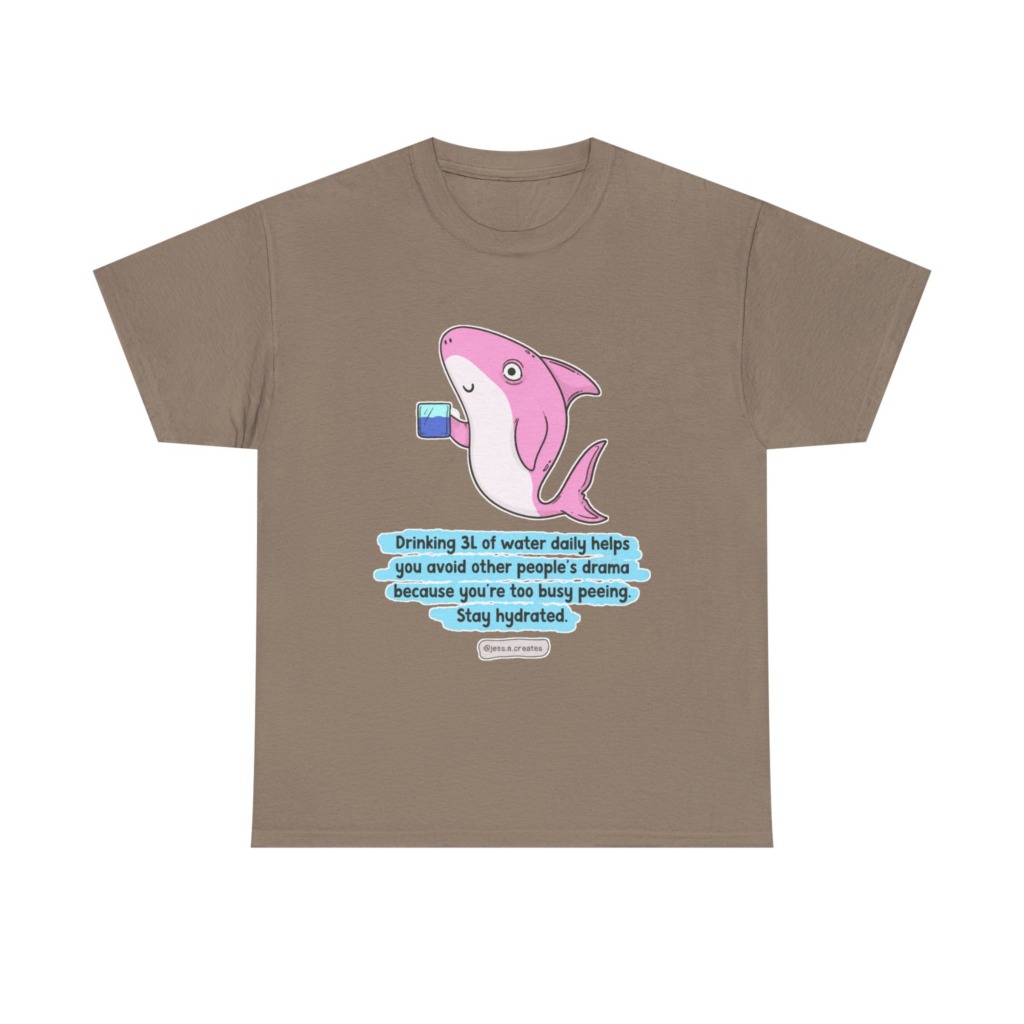 Pink Hydrated Shark Graphic Tee