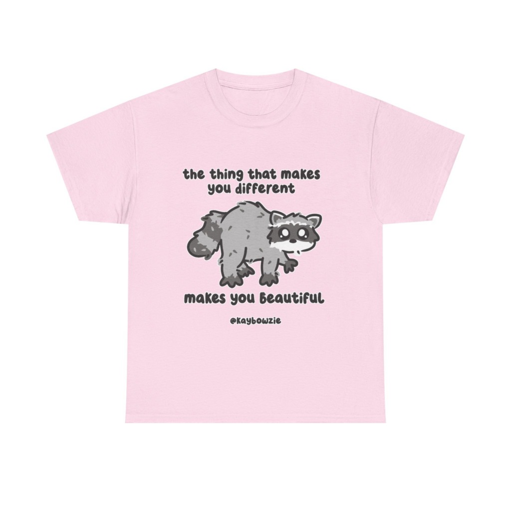 Raccoon 'Different Makes You Beautiful' Graphic Tee