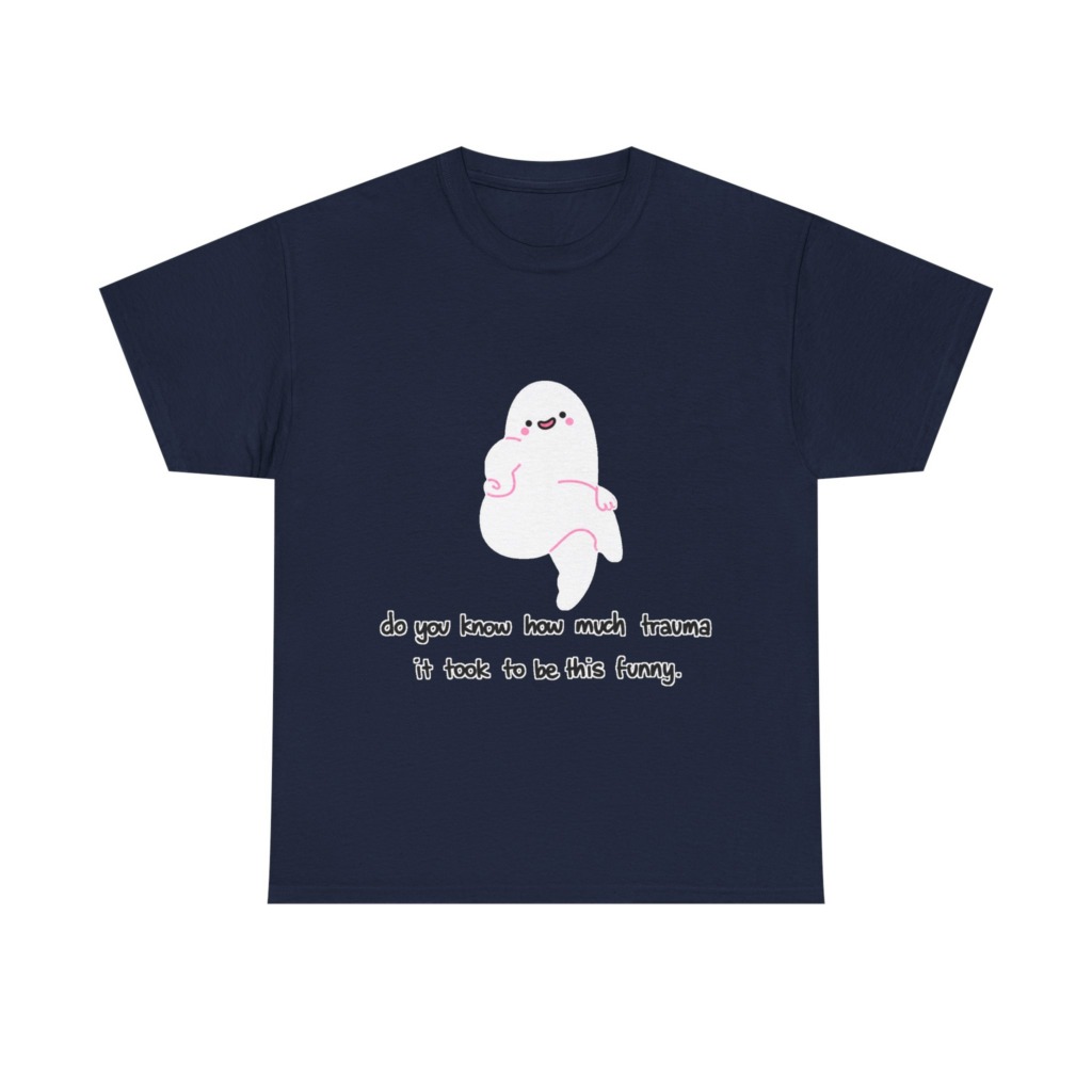 T-Shirt: Funny Ghost 'Trauma' Graphic Tee