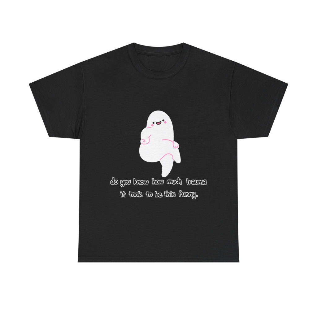 T-Shirt: Funny Ghost 'Trauma' Graphic Tee