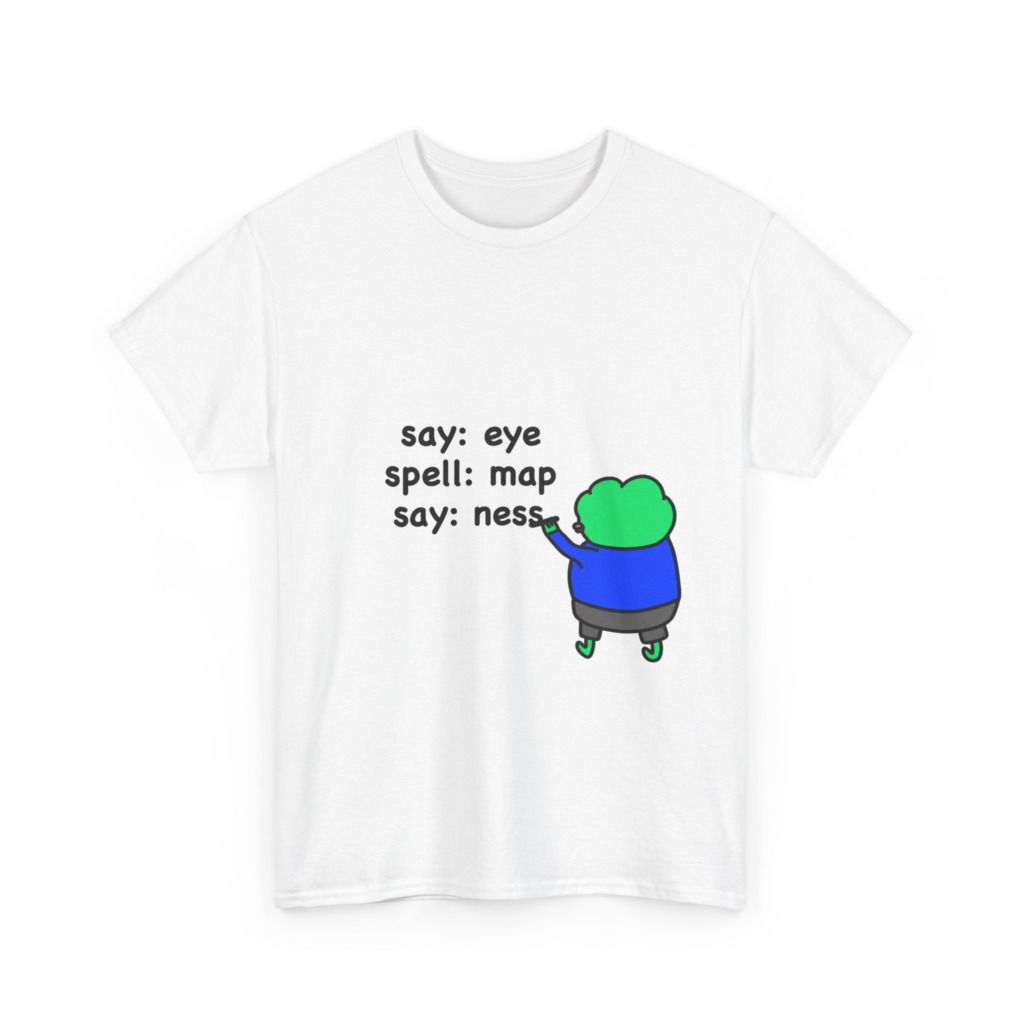 Eye Map Ness" Funny Character Graphic T-Shirt