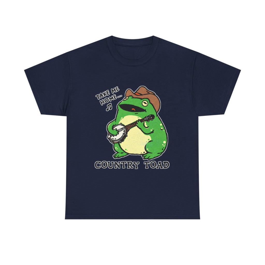 Country Toad Banjo Frog Graphic T-Shirt