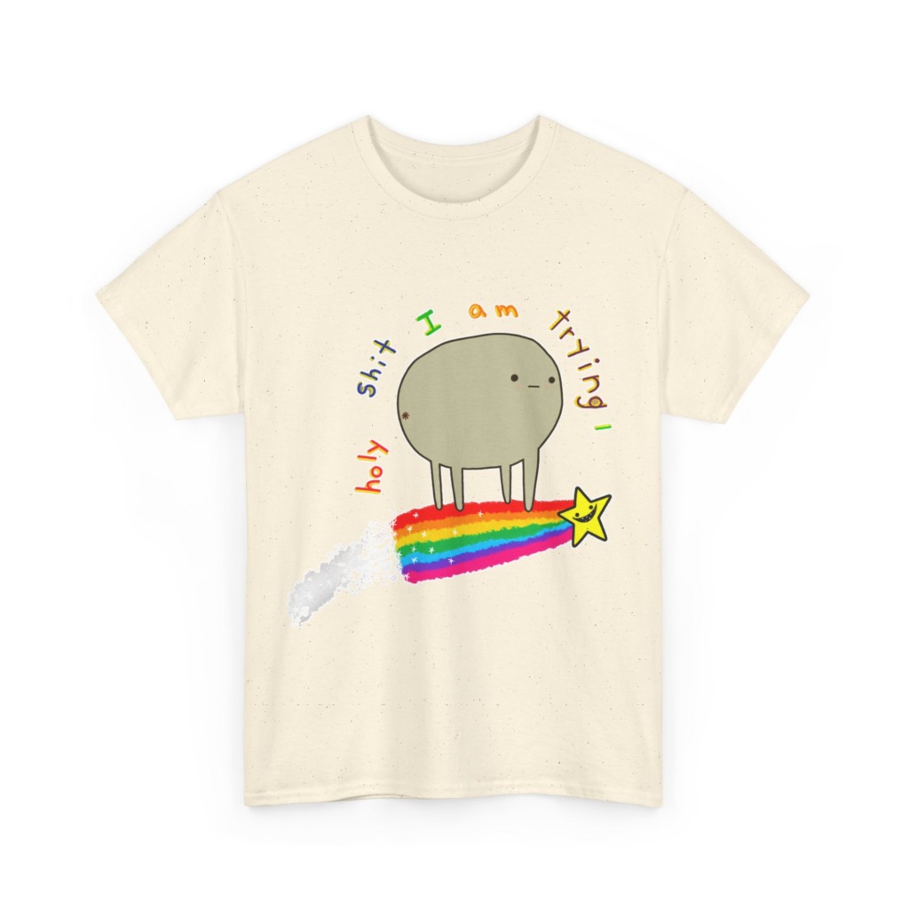'I Am Trying' Blob Rainbow Graphic Tee