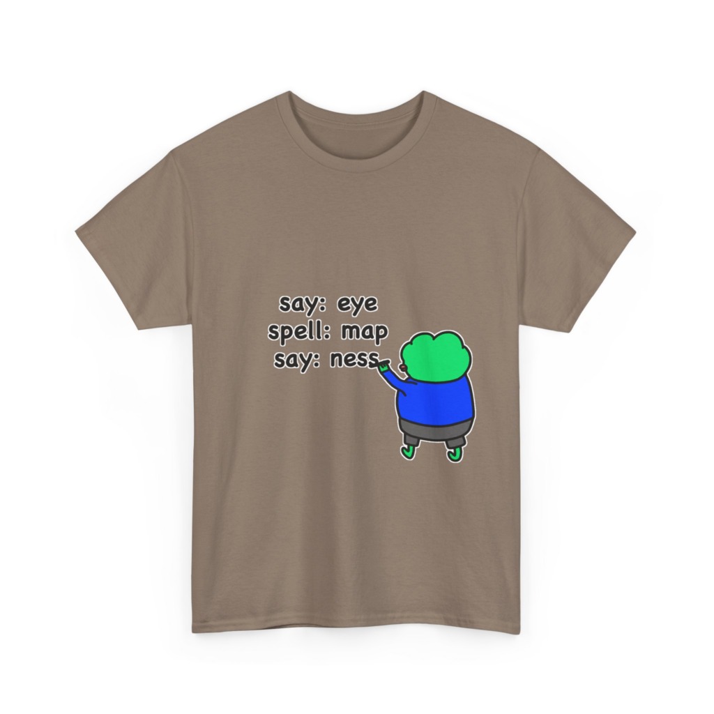 Eye Map Ness" Funny Character Graphic T-Shirt