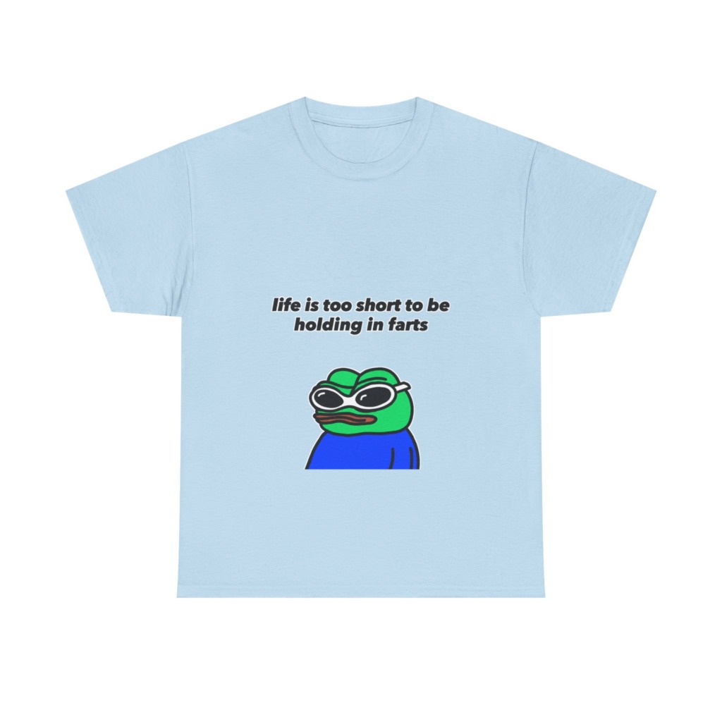 T-shirt: Pepe Frog 'Life's Too Short' Graphic Tee