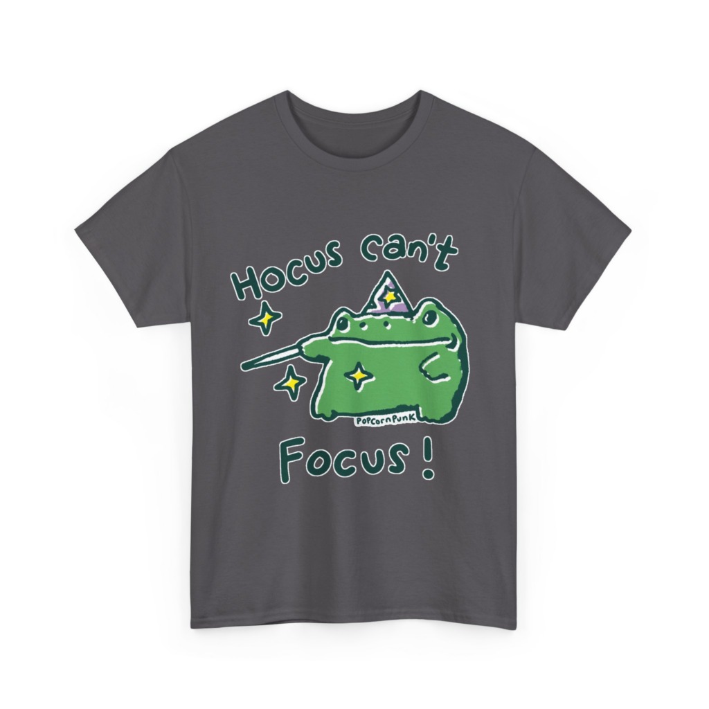 "Hocus Can't Focus!" Wizard Frog T-Shirt
