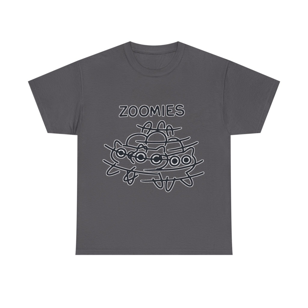 T-Shirt: Zoomies Energetic Cats Graphic
