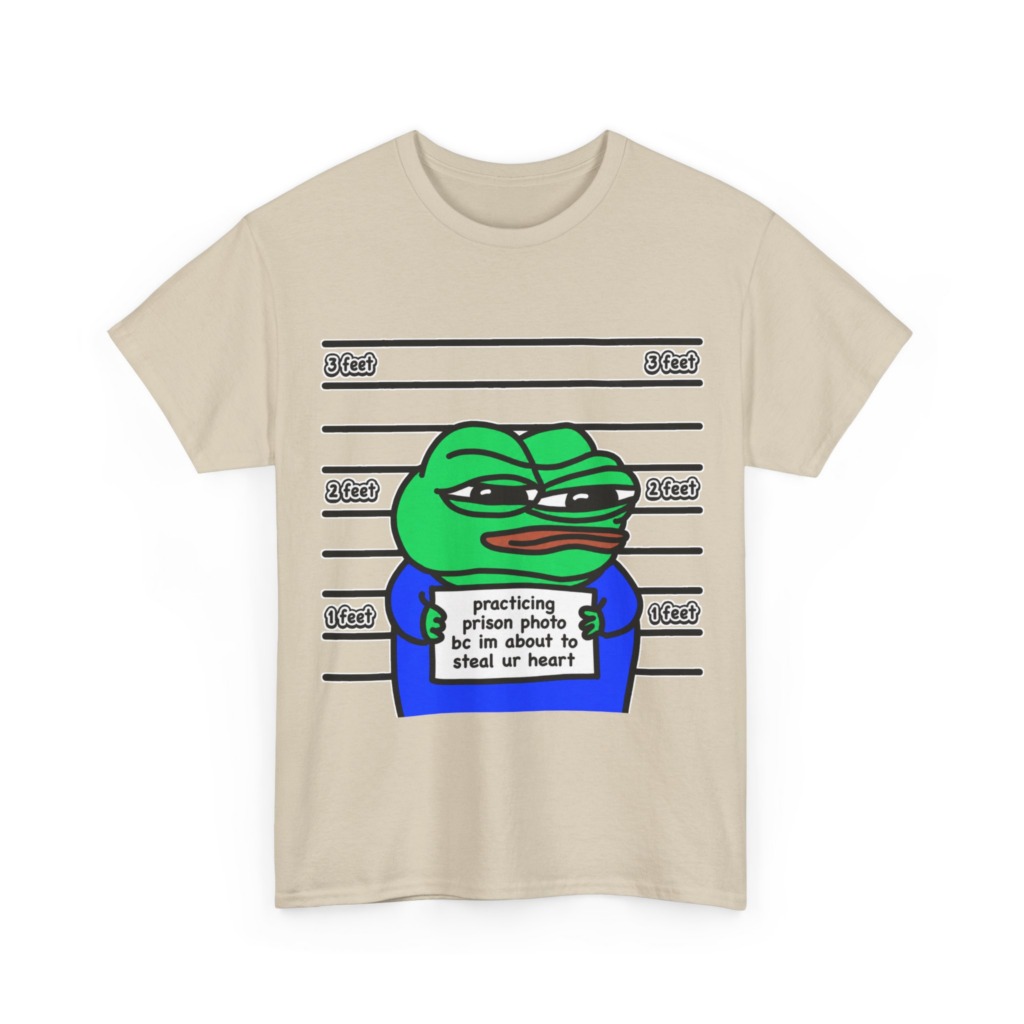 T-Shirt: Pepe Frog 'Steal Your Heart' Mugshot