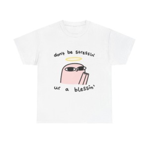 White Halo Blob 'Don't Be Stressin'' Graphic Tee