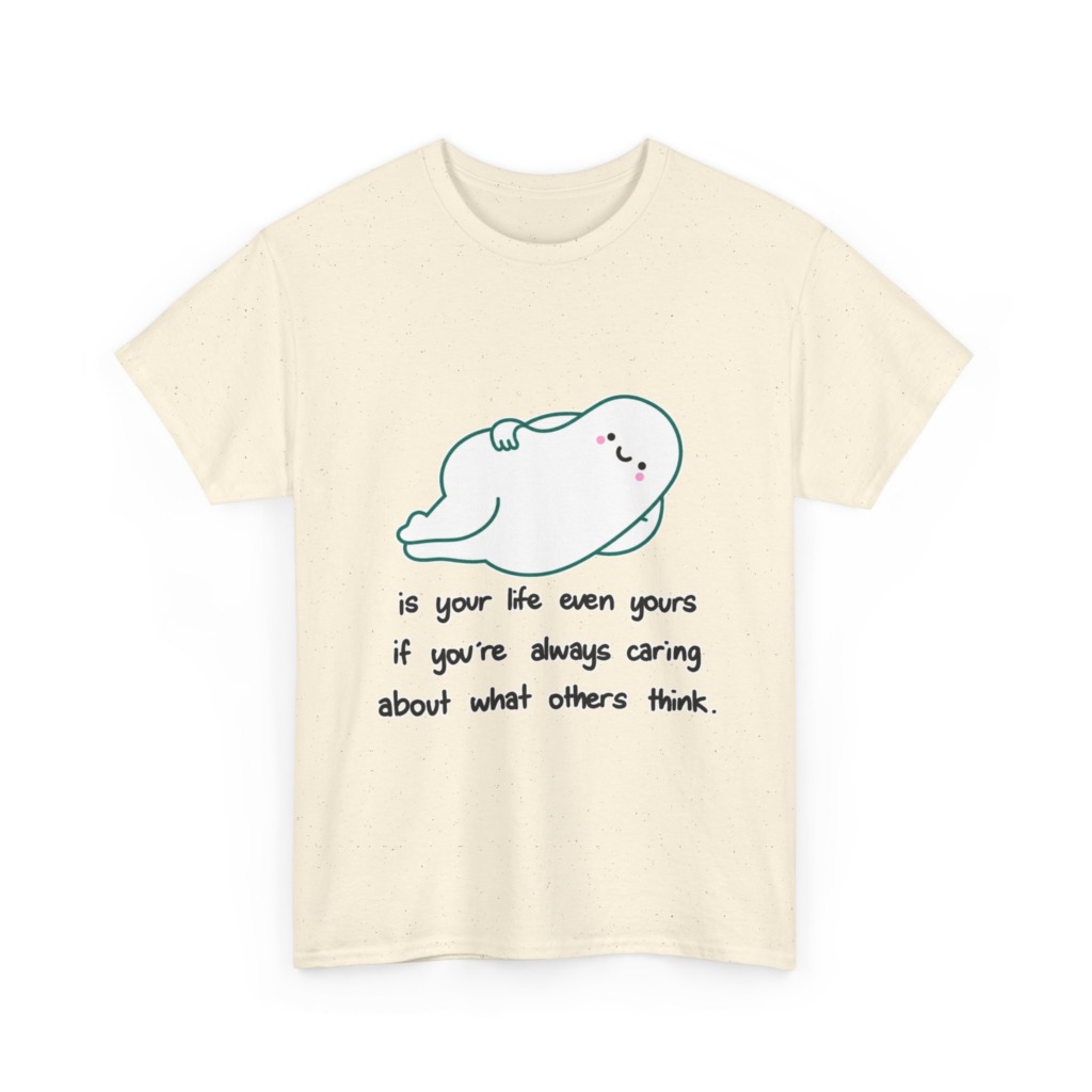White 'Life Is Yours' Blob Graphic T-Shirt