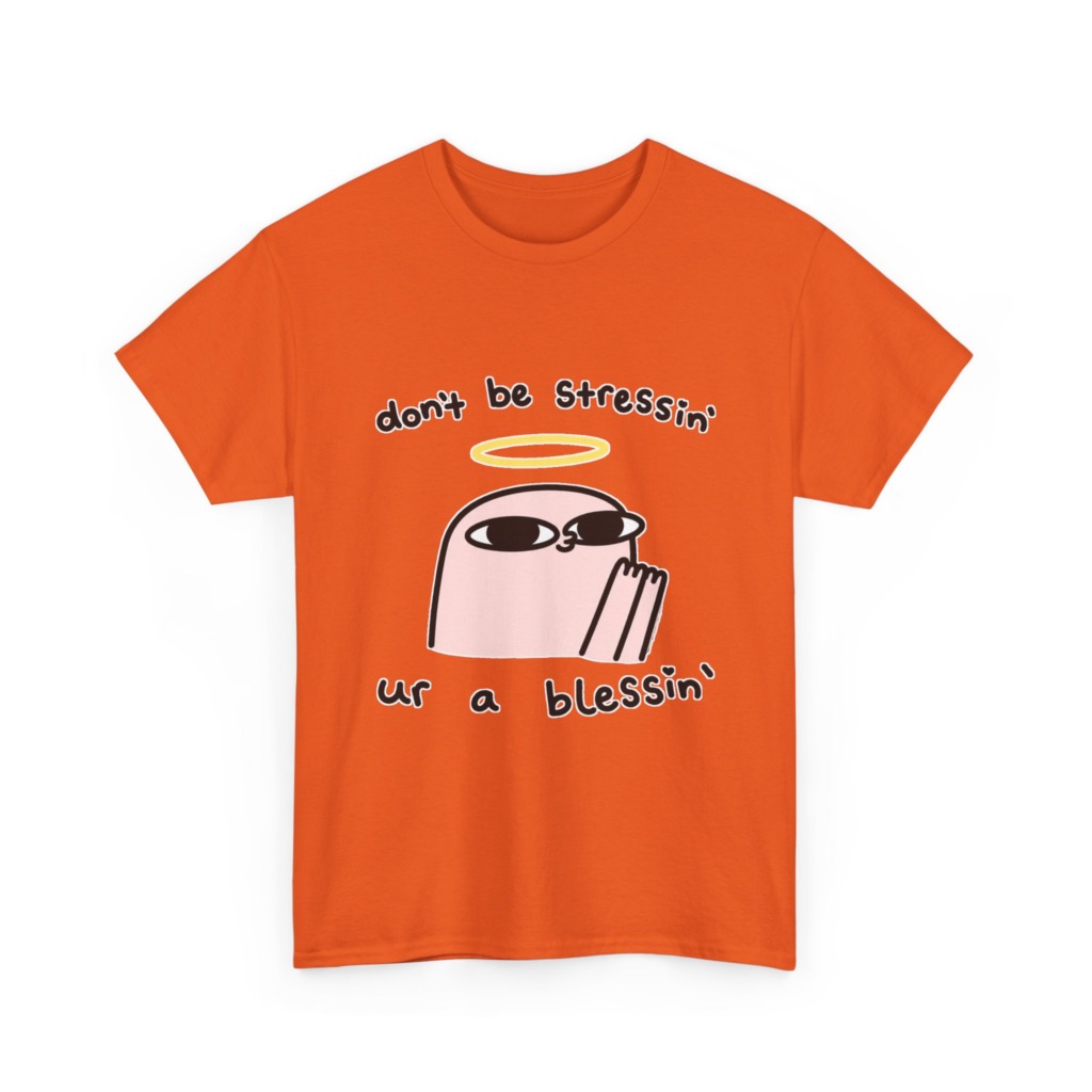 White Halo Blob 'Don't Be Stressin'' Graphic Tee
