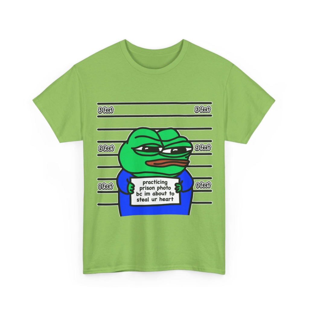 T-Shirt: Pepe Frog 'Steal Your Heart' Mugshot