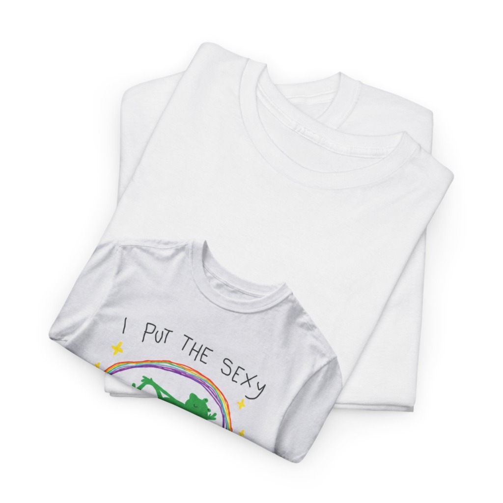 White 'I Put The Sexy In Dyslexia' Frog T-Shirt
