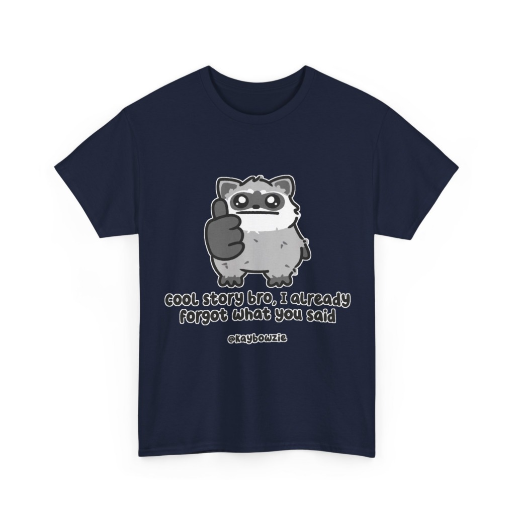 Sarcastic Raccoon 'Cool Story Bro' Graphic Tee