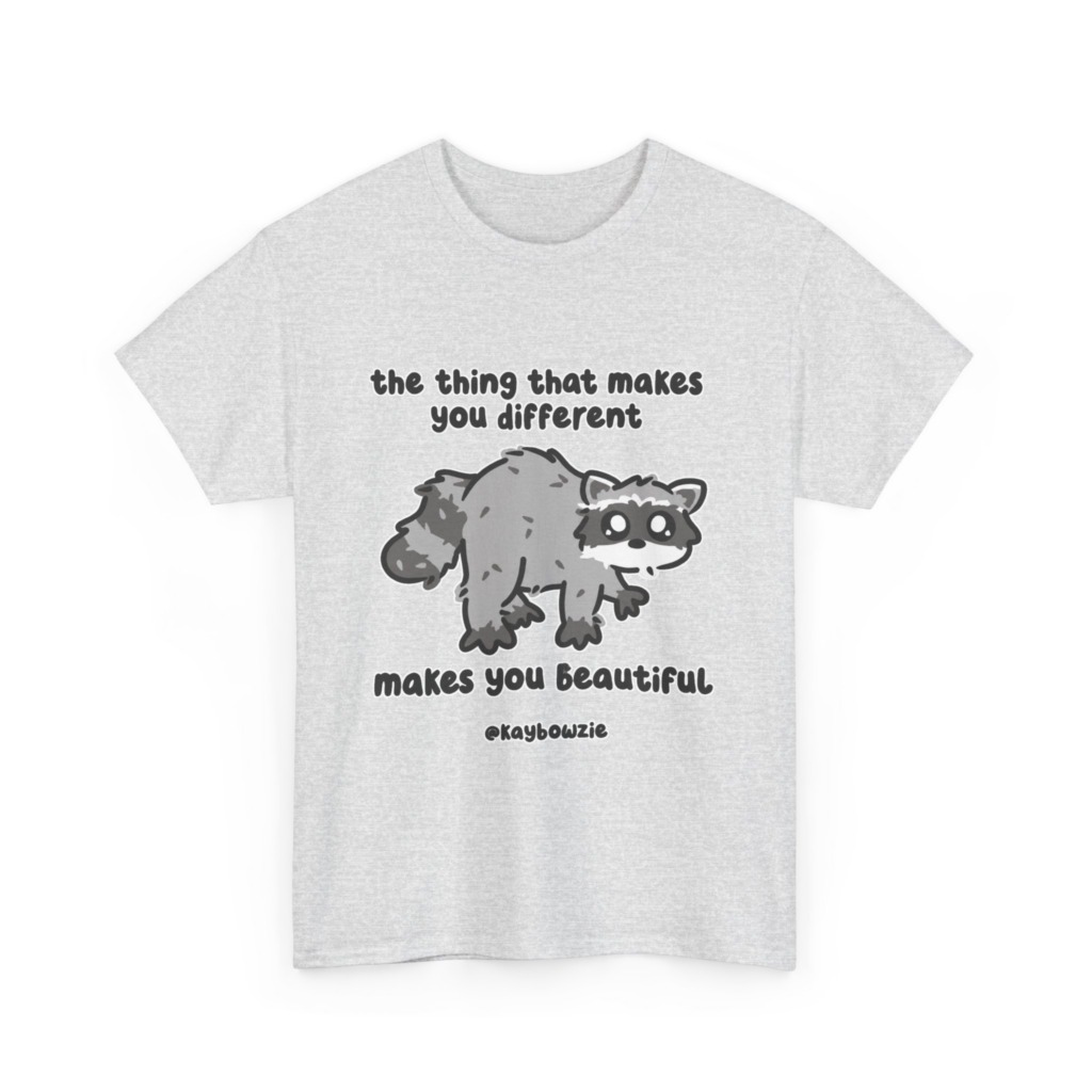 Raccoon 'Different Makes You Beautiful' Graphic Tee