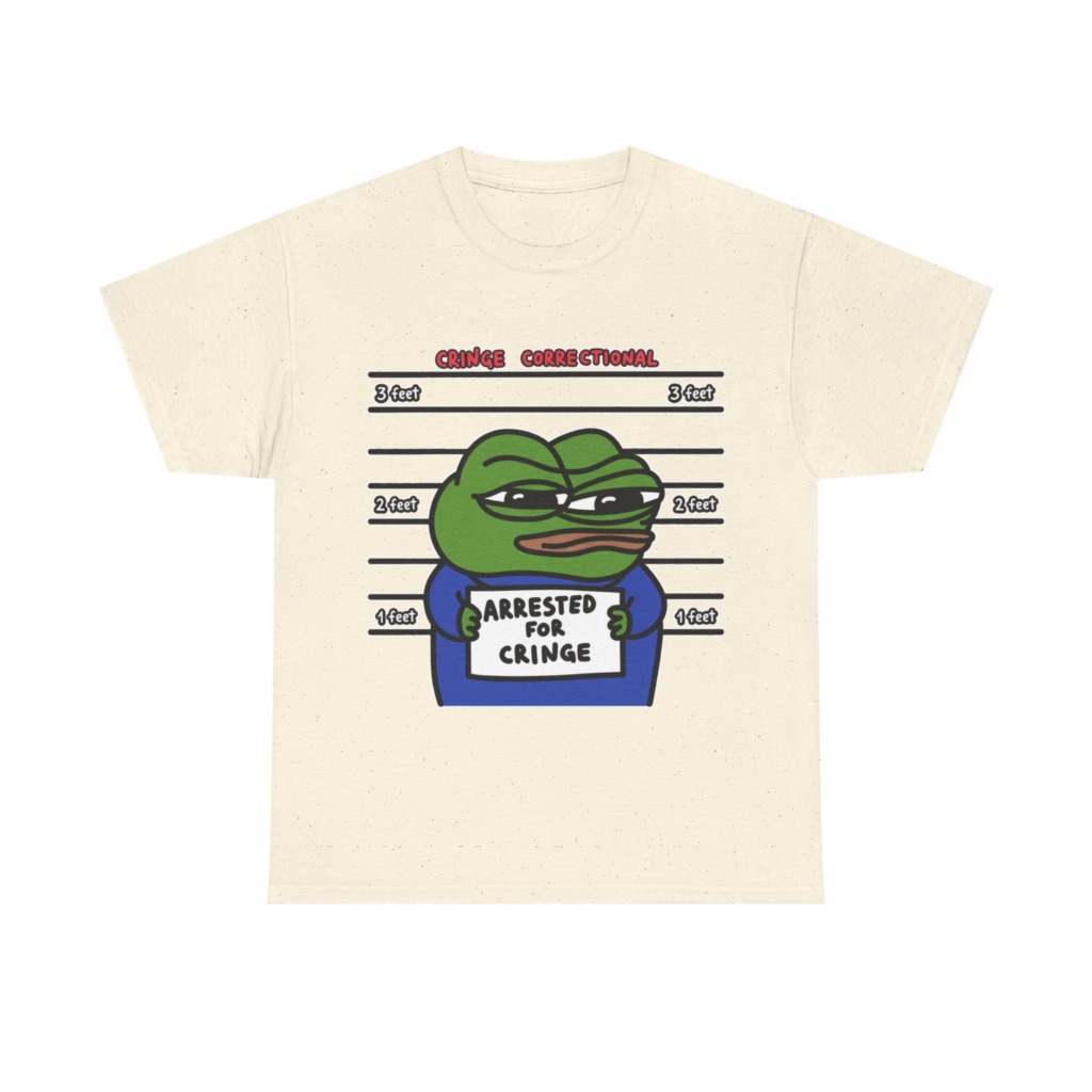 Pepe Frog Arrested for Cringe Mugshot T-Shirt