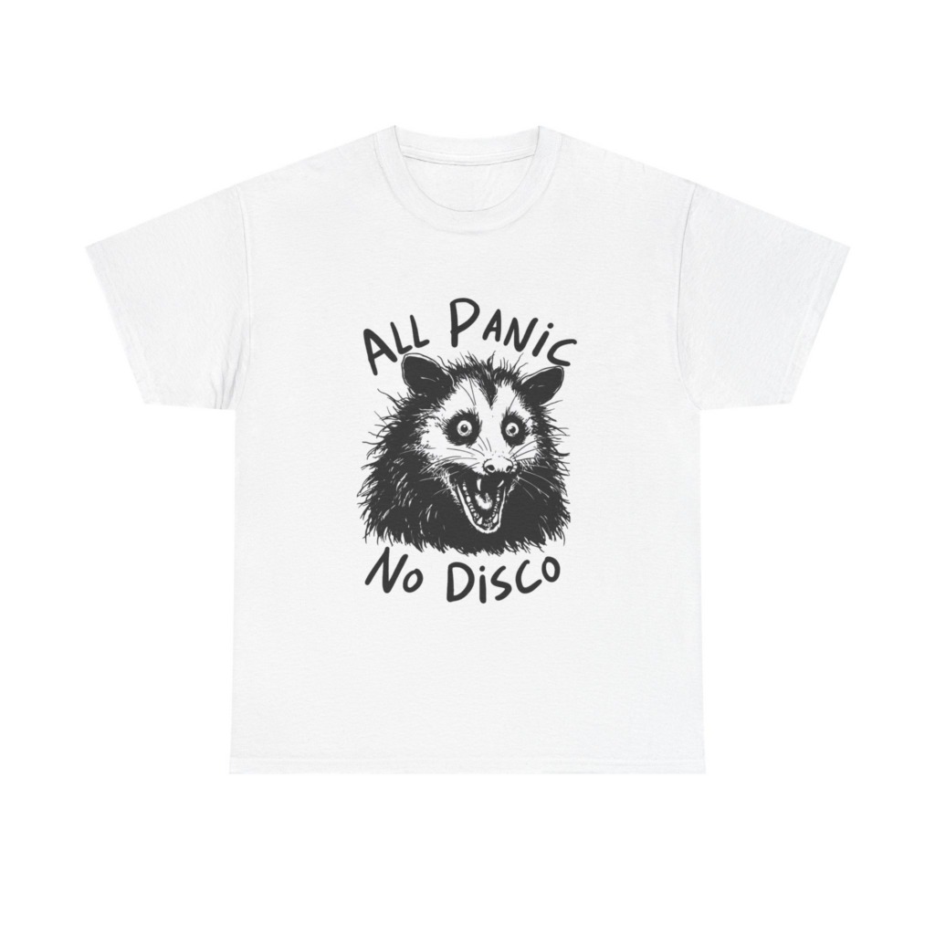 T-Shirt: All Panic No Disco Opossum Graphic