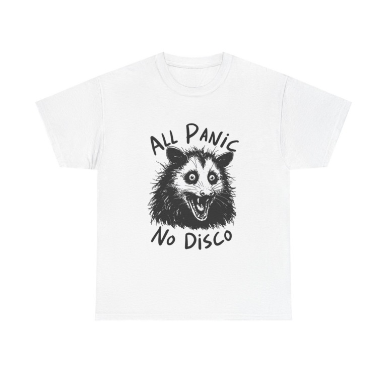 T-Shirt: All Panic No Disco Opossum Graphic