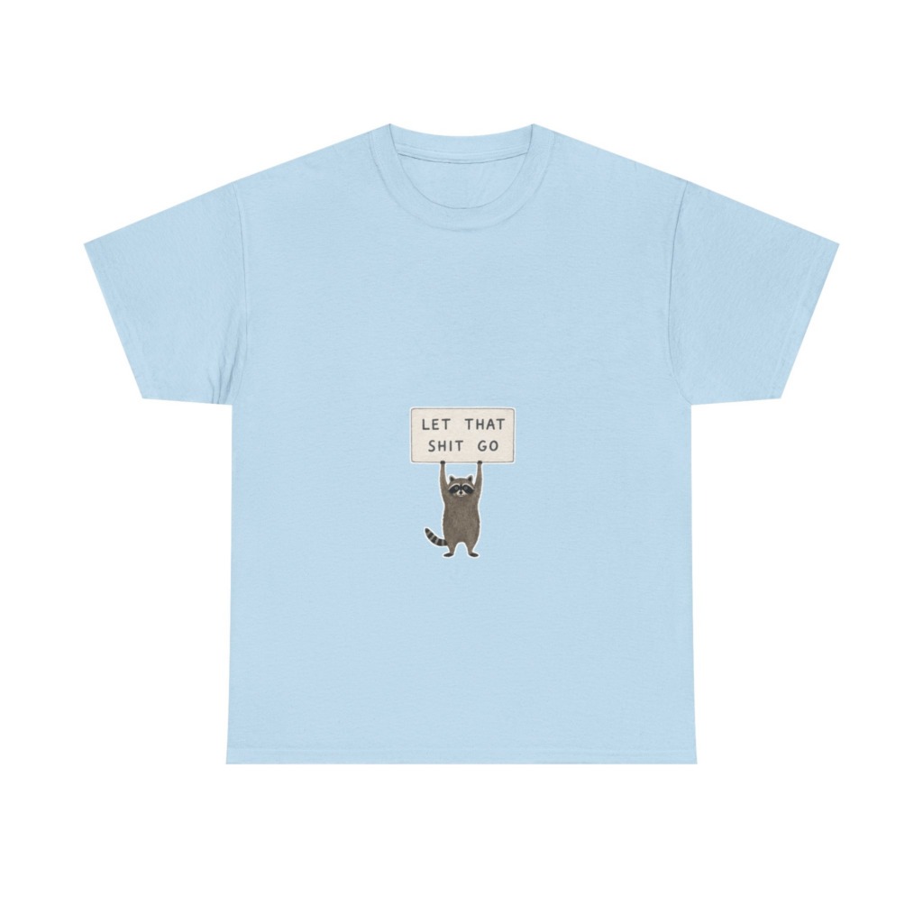 White Raccoon 'Let That Shit Go' Graphic T-Shirt