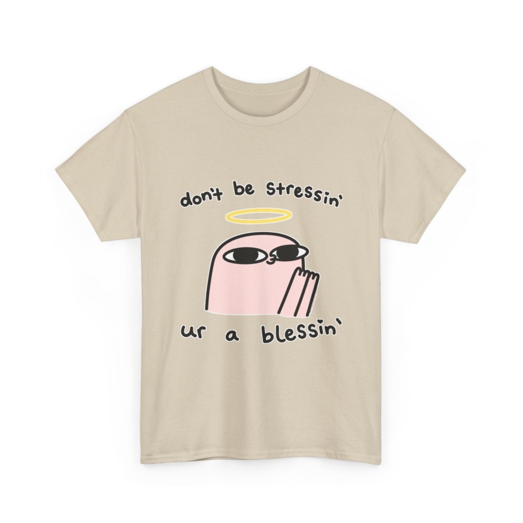 White Halo Blob 'Don't Be Stressin'' Graphic Tee