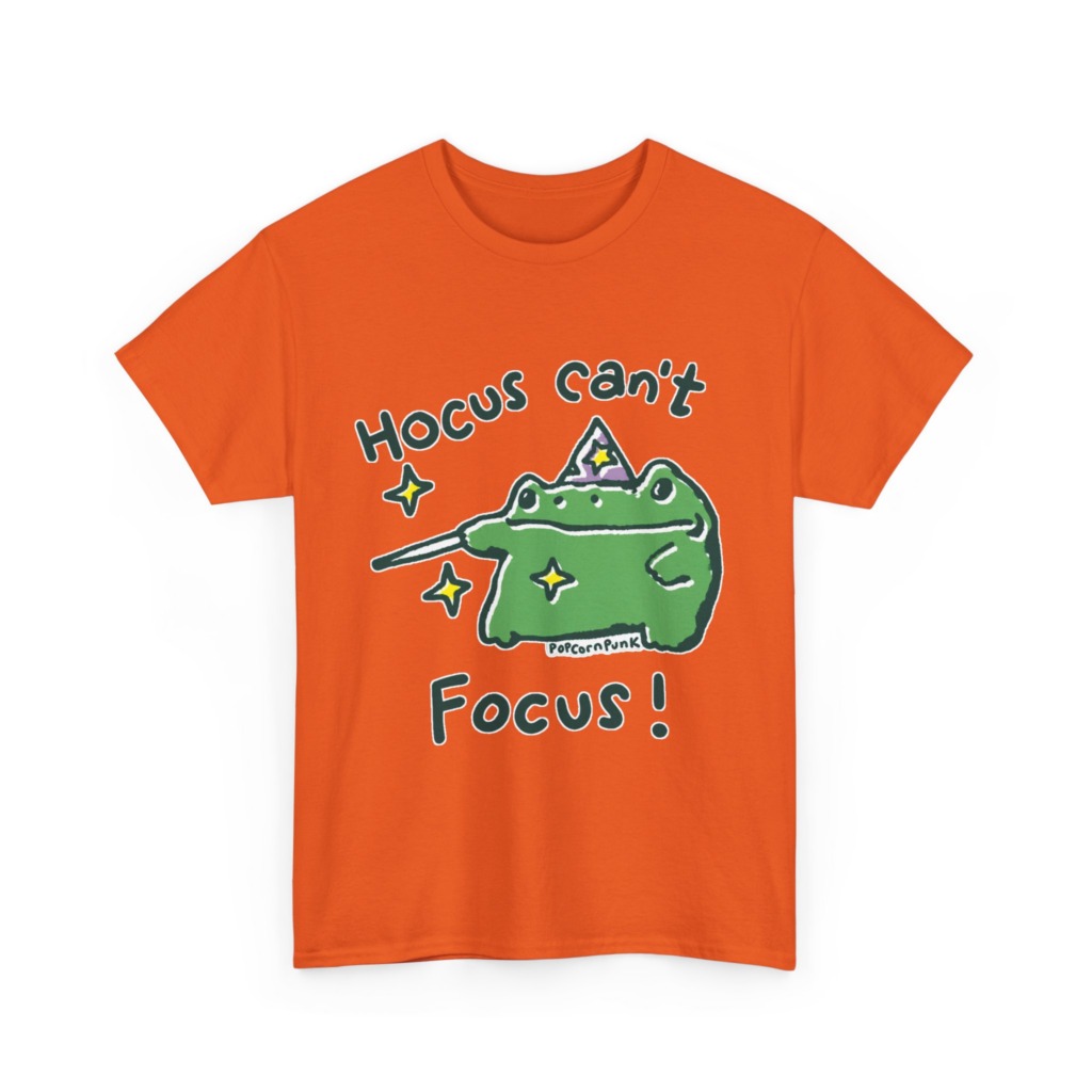 "Hocus Can't Focus!" Wizard Frog T-Shirt