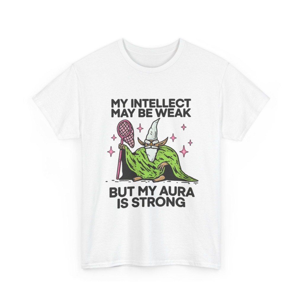 Intellect Weak Aura Strong Wizard Graphic T-Shirt