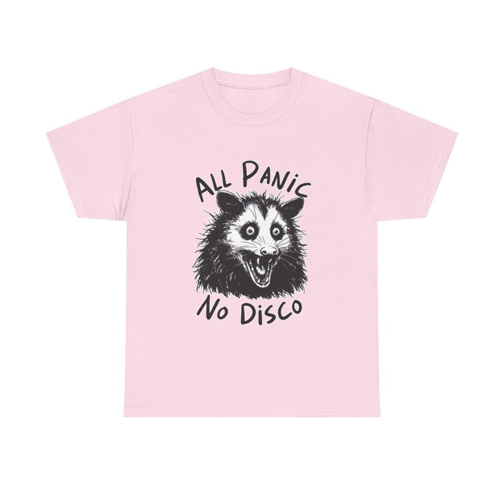 T-Shirt: All Panic No Disco Opossum Graphic