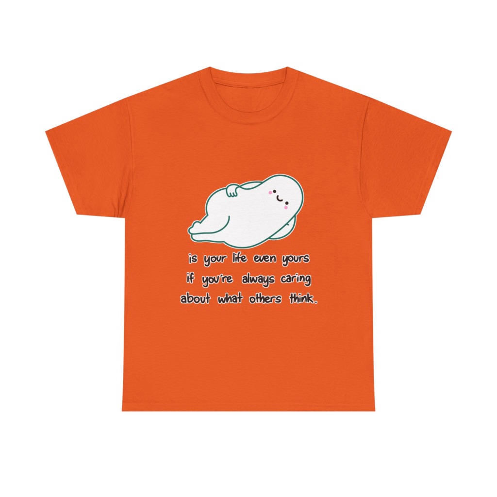 White 'Life Is Yours' Blob Graphic T-Shirt