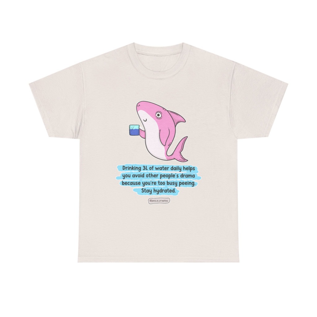 Pink Hydrated Shark Graphic Tee