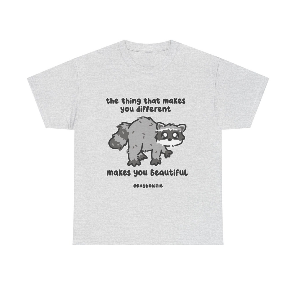 Raccoon 'Different Makes You Beautiful' Graphic Tee