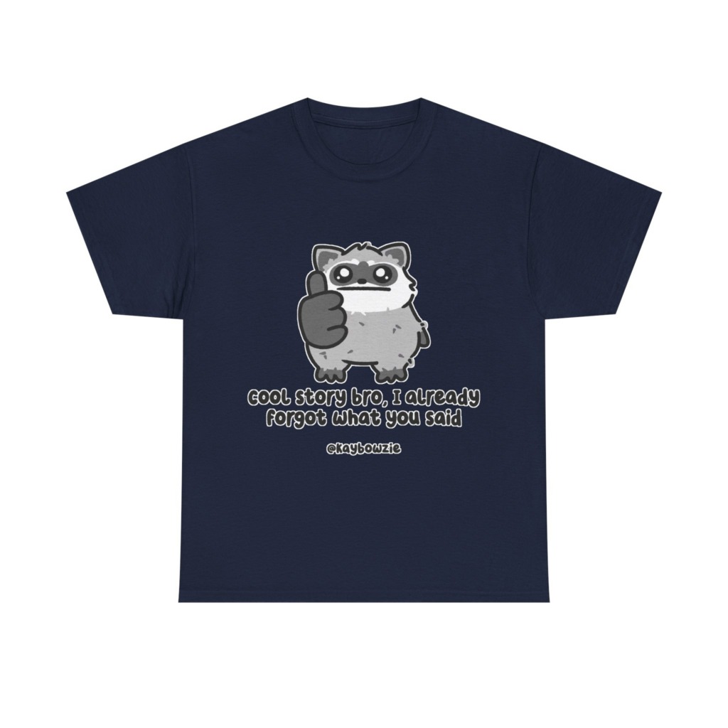 Sarcastic Raccoon 'Cool Story Bro' Graphic Tee