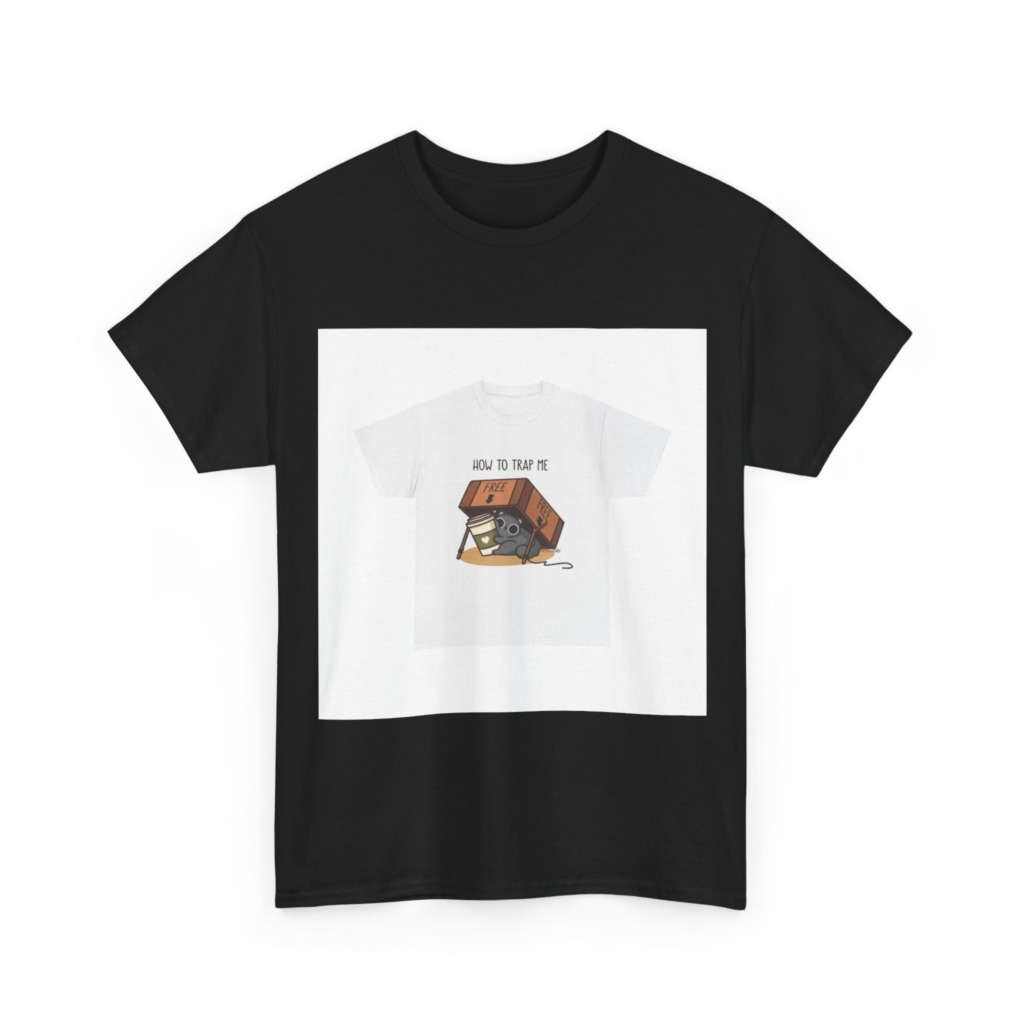 T-Shirt: How to Trap Me Cat & Coffee Graphic