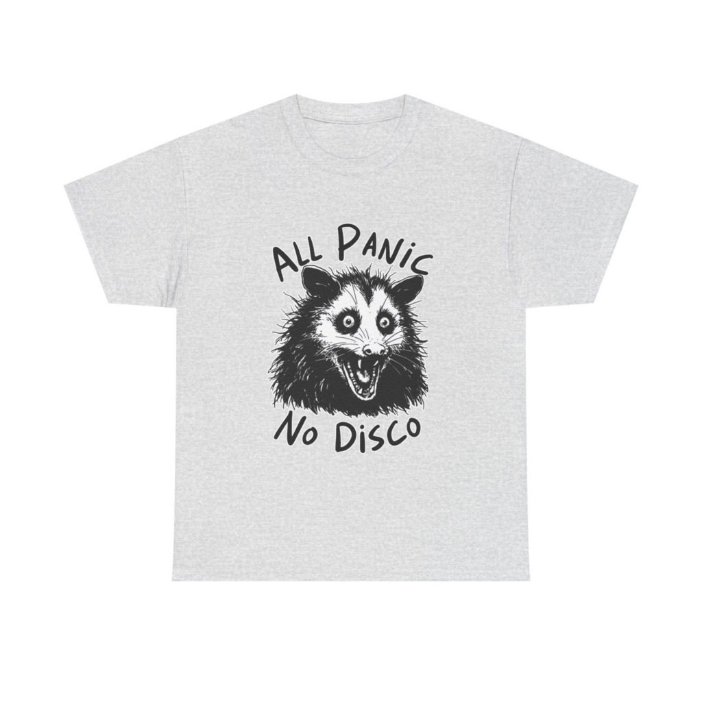 T-Shirt: All Panic No Disco Opossum Graphic