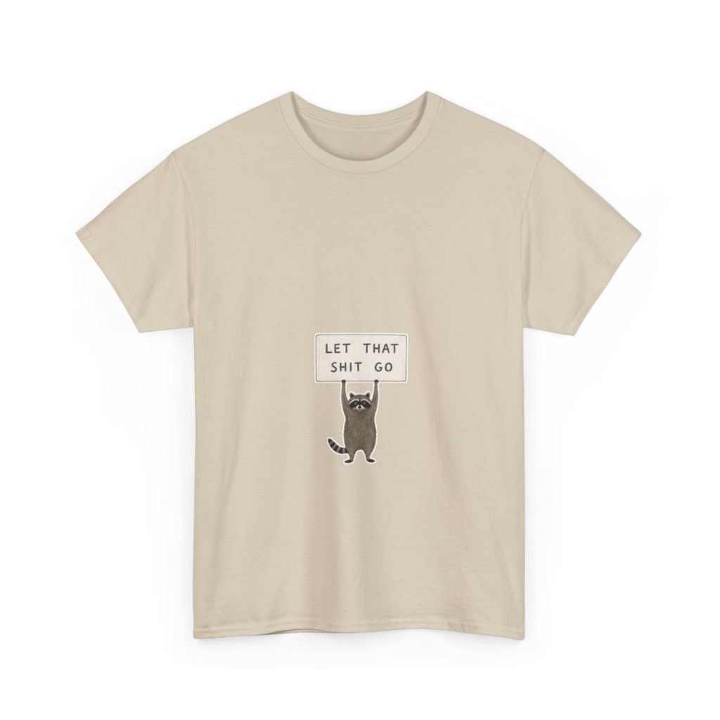 White Raccoon 'Let That Shit Go' Graphic T-Shirt