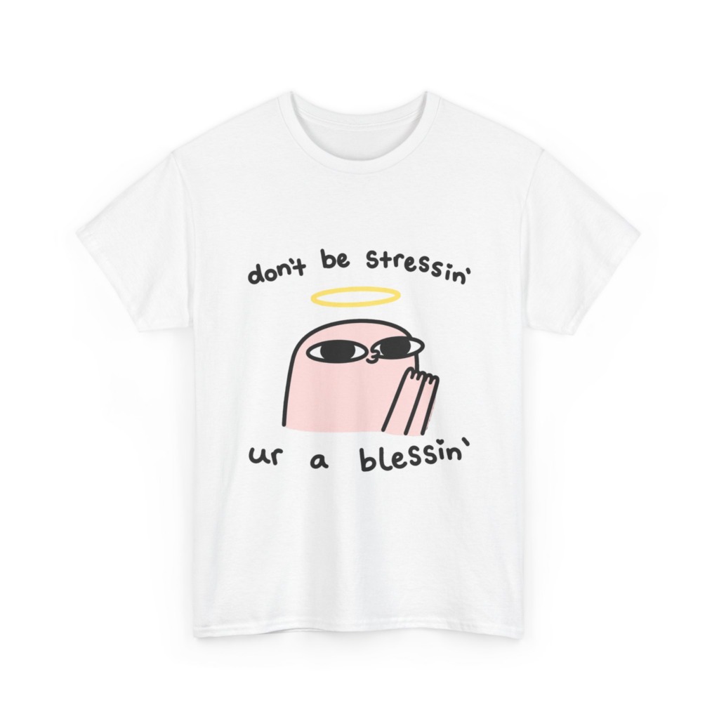 White Halo Blob 'Don't Be Stressin'' Graphic Tee