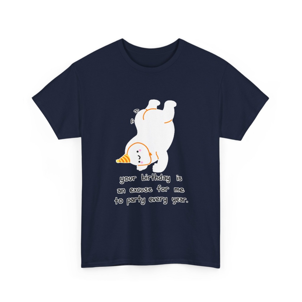 White Upside Down Party Character T-Shirt