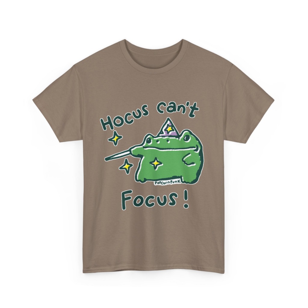 "Hocus Can't Focus!" Wizard Frog T-Shirt