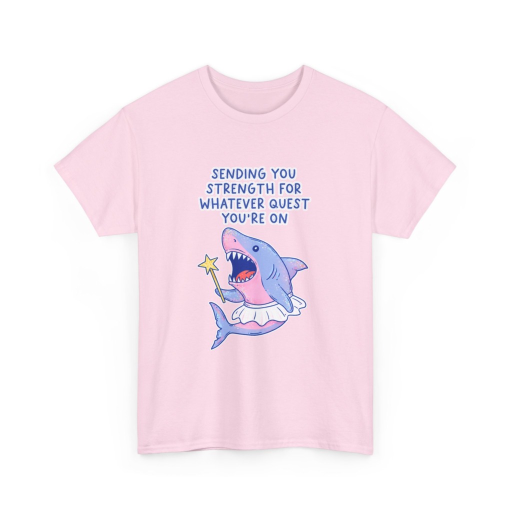 T-Shirt: Fairy Ballerina Shark Strength Quote