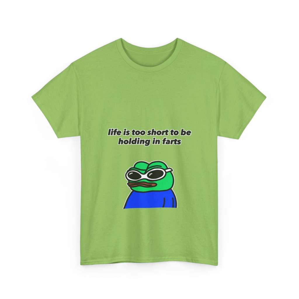 T-shirt: Pepe Frog 'Life's Too Short' Graphic Tee
