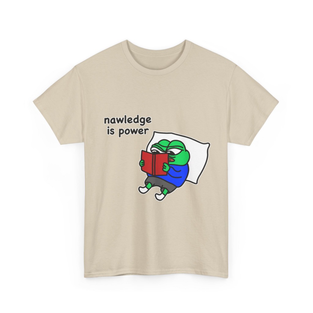 Pepe Frog 'Nawledge is Power' Graphic T-Shirt