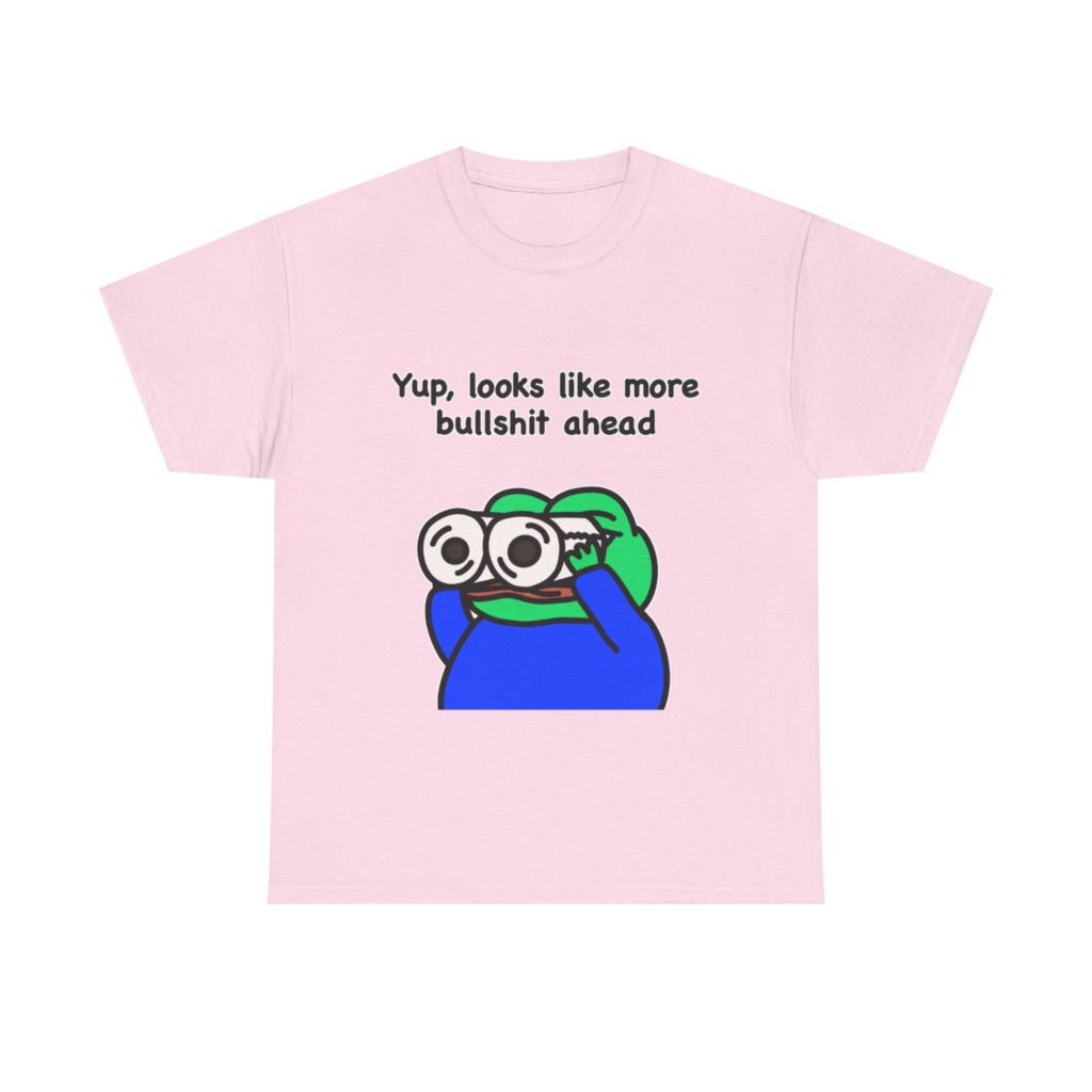 Frog T-Shirt: Binoculars & 'Bullshit Ahead' Graphic