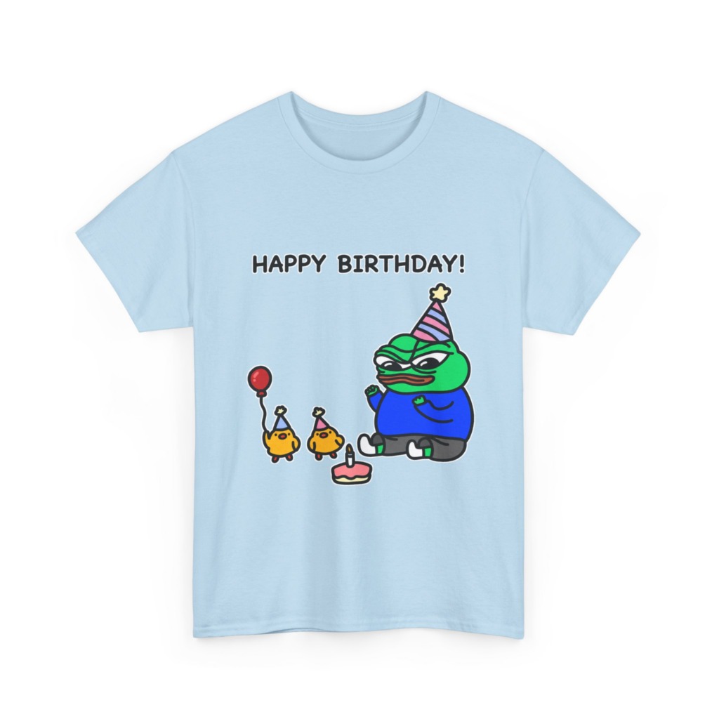 Happy Birthday Pepe Frog Party Graphic T-Shirt